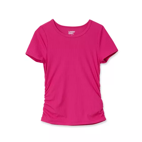 Girls Short Sleeve Active Ribbed Tee - primary