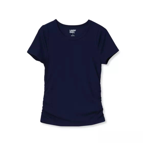 Girls Short Sleeve Active Ribbed Tee - primary