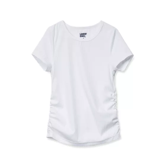 Girls Short Sleeve Active Ribbed Tee - primary