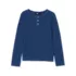Girls Long Sleeve Ribbed Henley Shirt, alternative image
