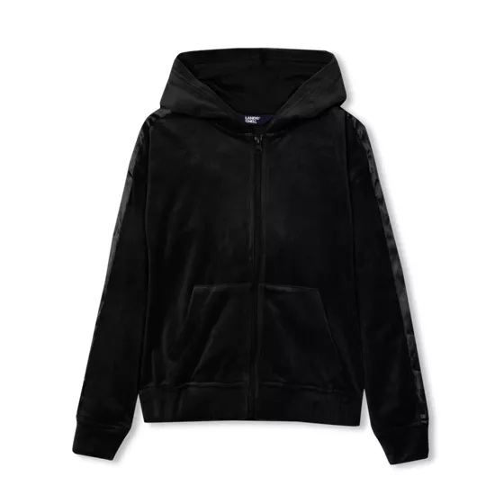 Girls Velour Zip Hoodie - primary