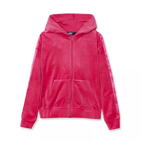 Girls Velour Zip Hoodie - primary