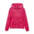 Girls Velour Zip Hoodie, alternative image