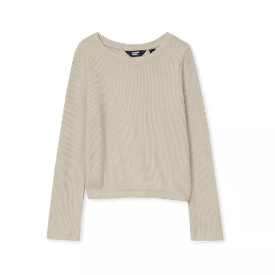 Girls Long Sleeve Sparkly Knit Top - primary