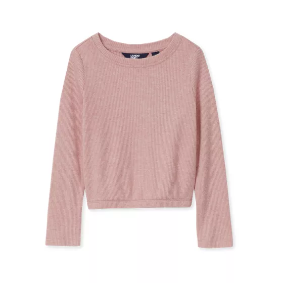 Girls Long Sleeve Sparkly Knit Top - primary
