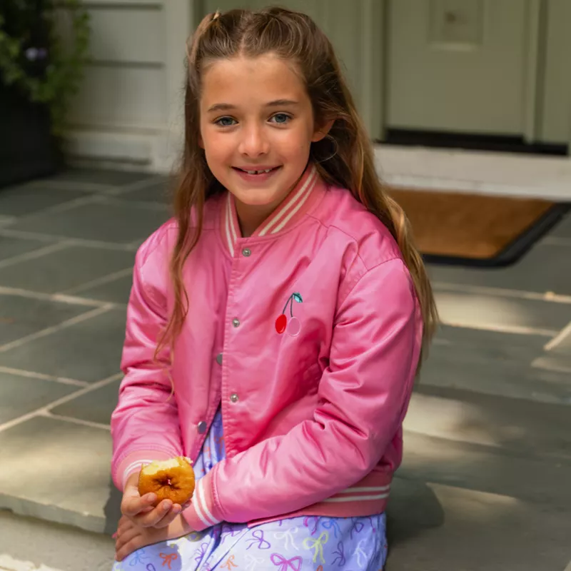 Girls Woven Bomber Jacket, alternative image