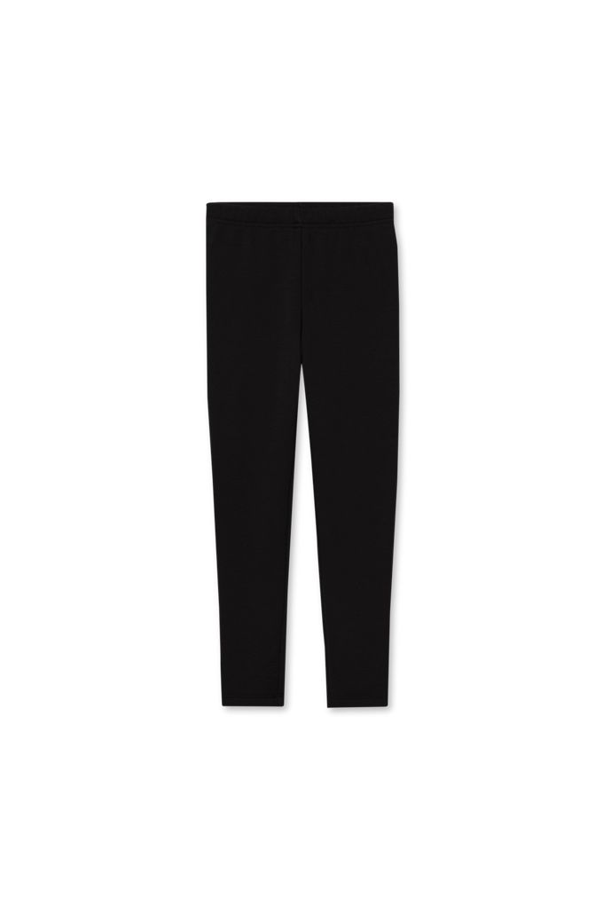 Girls Plus Fleece Lined Leggings - Lands' End - Black - XL