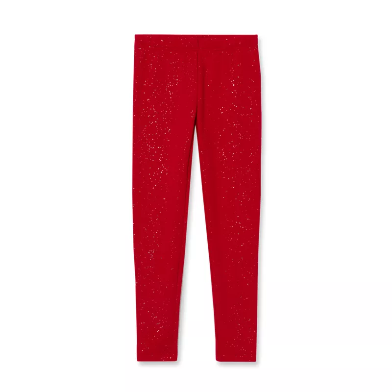 Girls Fleece Lined Leggings, alternative image