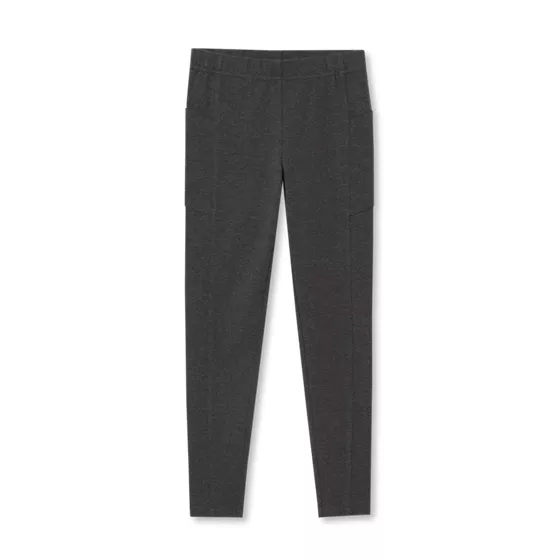 School Uniform Girls Tough Cotton Ankle Legging with Pockets - primary