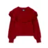 Girls Long Sleeve Ruffle Sweater, alternative image