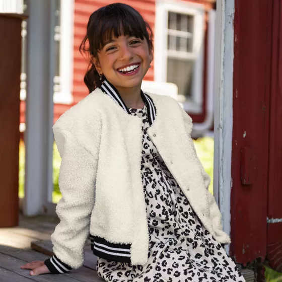 Girls Sherpa Bomber Jacket - primary