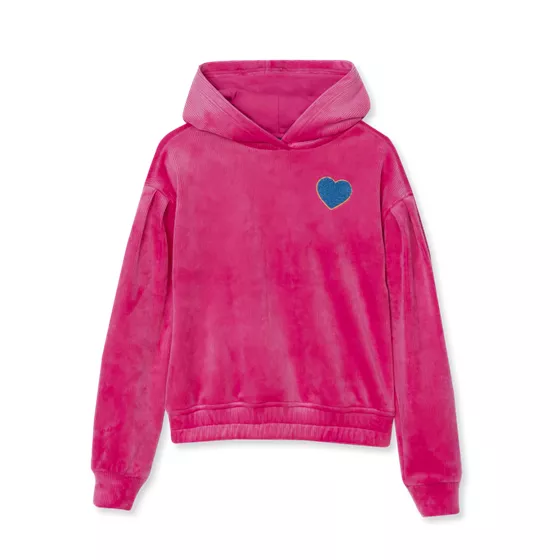 Girls Plush Pull Over Hoodie - primary