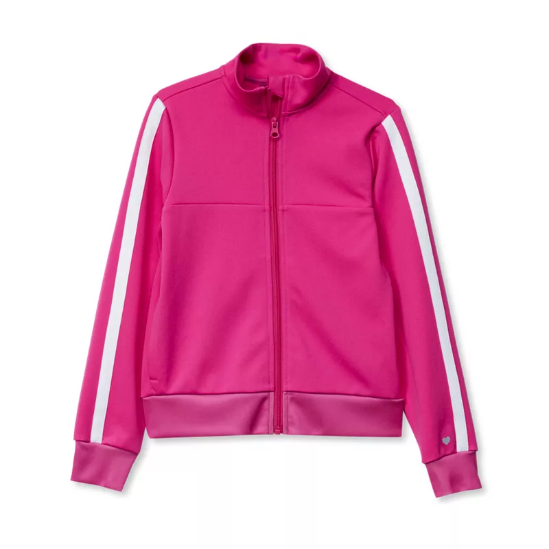 Girls Active Tricot Track Jacket, alternative image
