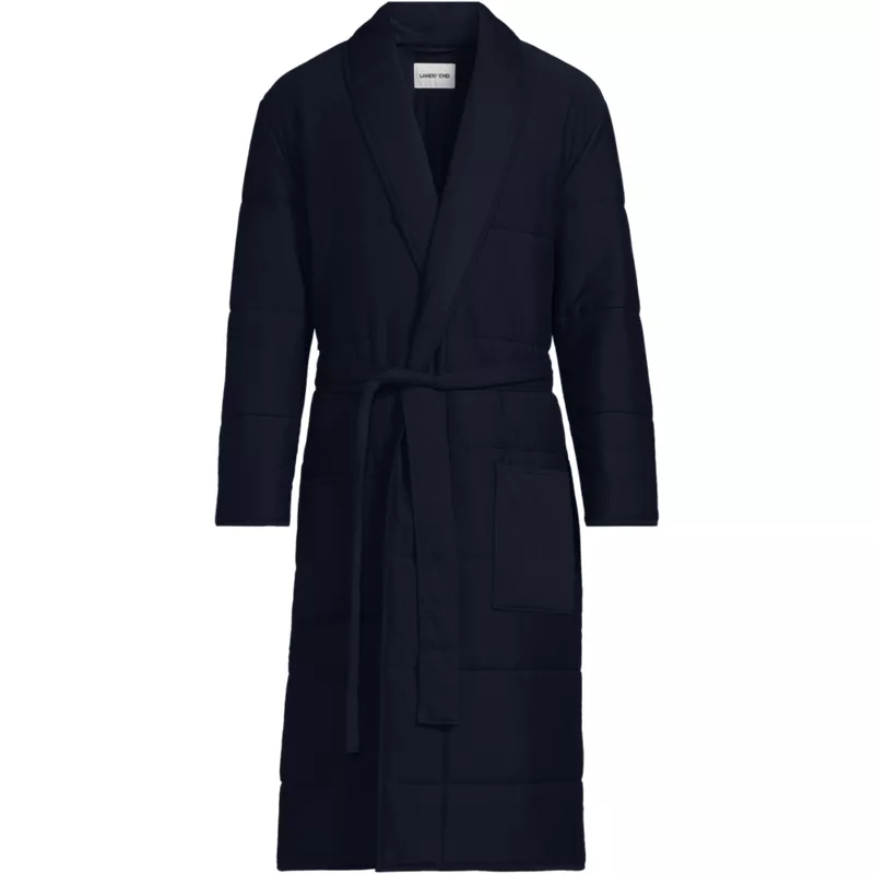 Men's Quilted Comforter Robe, Front