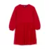 Girls Long Sleeve Mixed Media Dress, alternative image