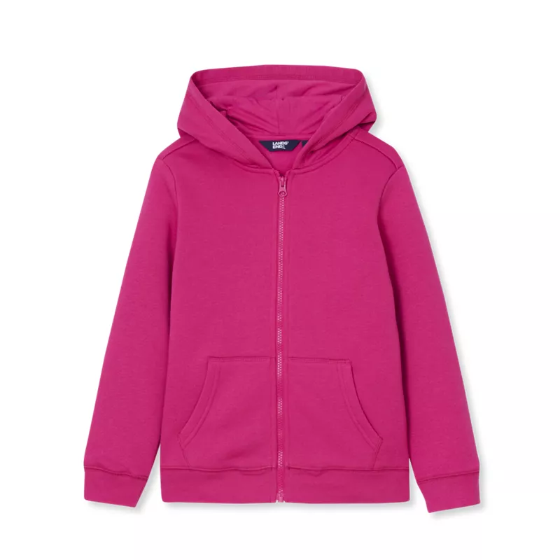 Kids Solid Fleece Zip Hoodie, alternative image