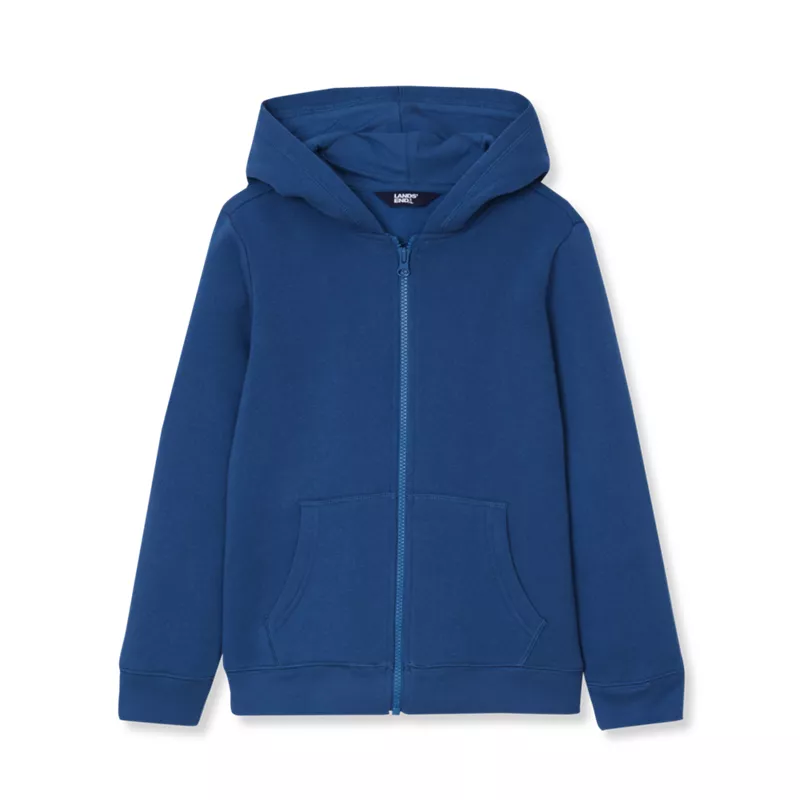 Kids Solid Fleece Zip Hoodie, alternative image