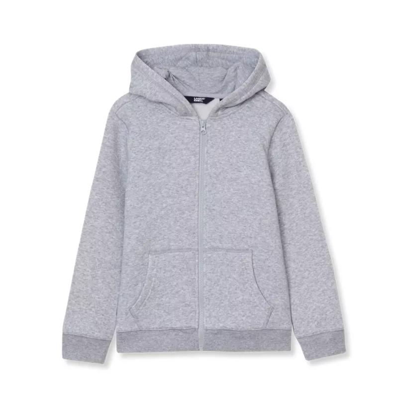 Kids Solid Fleece Zip Hoodie, alternative image