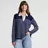 Women's Long Sleeve Boxy Mariner Johnny Collar Polo, Front