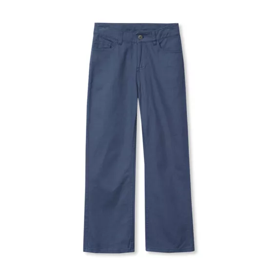 Girls Wide Leg Twill Pants - primary