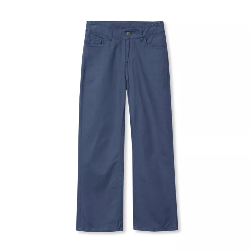 Girls Wide Leg Twill Pants, alternative image
