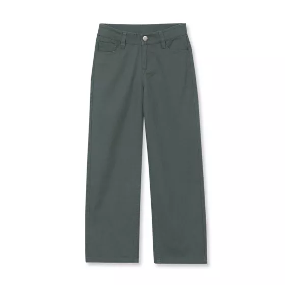 Girls Wide Leg Twill Pants - primary