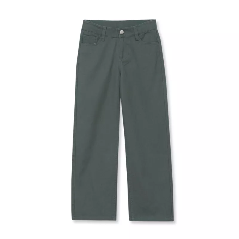 Girls Wide Leg Twill Pants, alternative image