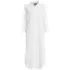 Women's LE x T and T Monogrammed Eyelet Button Down Maxi Cover-up Dress, Front