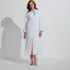 Women's LE x T and T Monogrammed Eyelet Button Down Maxi Cover-up Dress, Front