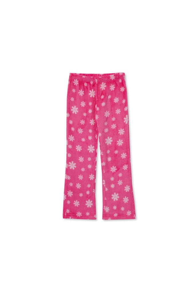 Girls Plush Pajama Pants - Lands' End - Pink - 8