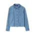 Girls Long Sleeve Denim Shirt, alternative image