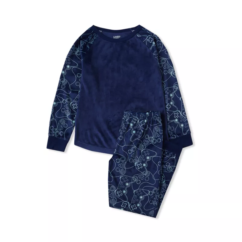 Kids Fleece 2 Piece Pajama Set, alternative image
