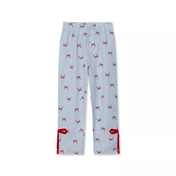 Girls Bow Flannel Pajama Pants - primary
