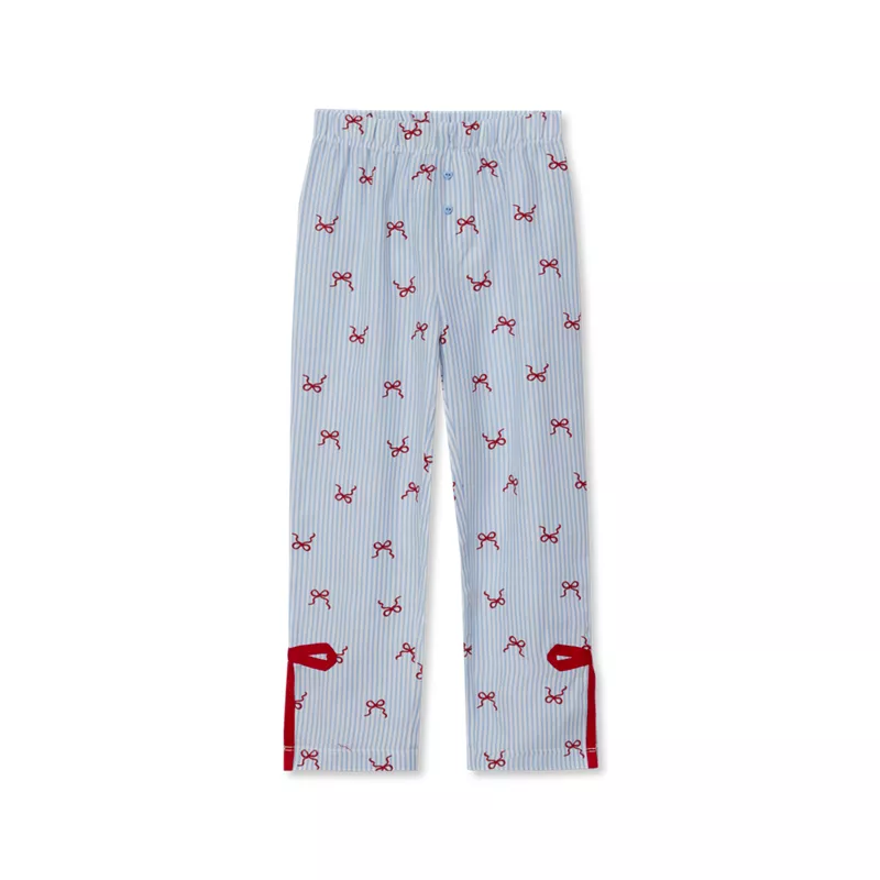 Girls Bow Flannel Pajama Pants, alternative image