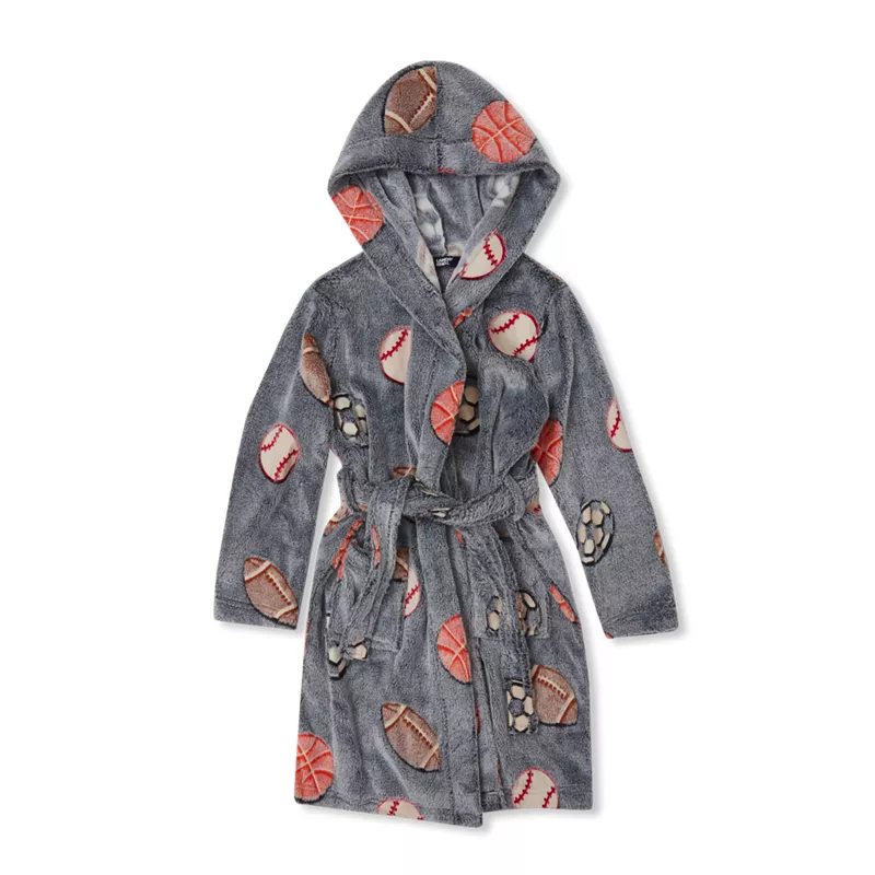 Kids Embossed Plush Robe, alternative image