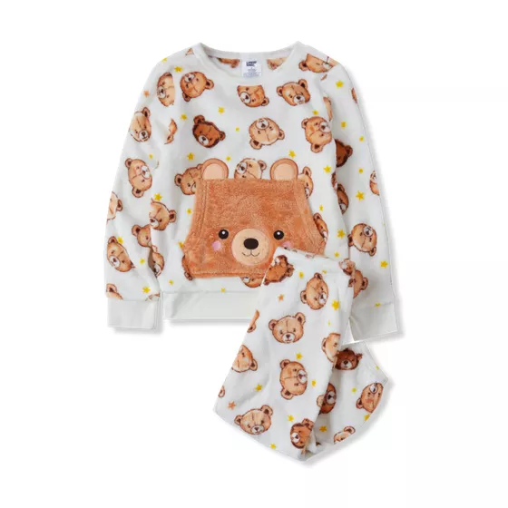 Girls Plush Lounge Pajama Set - primary