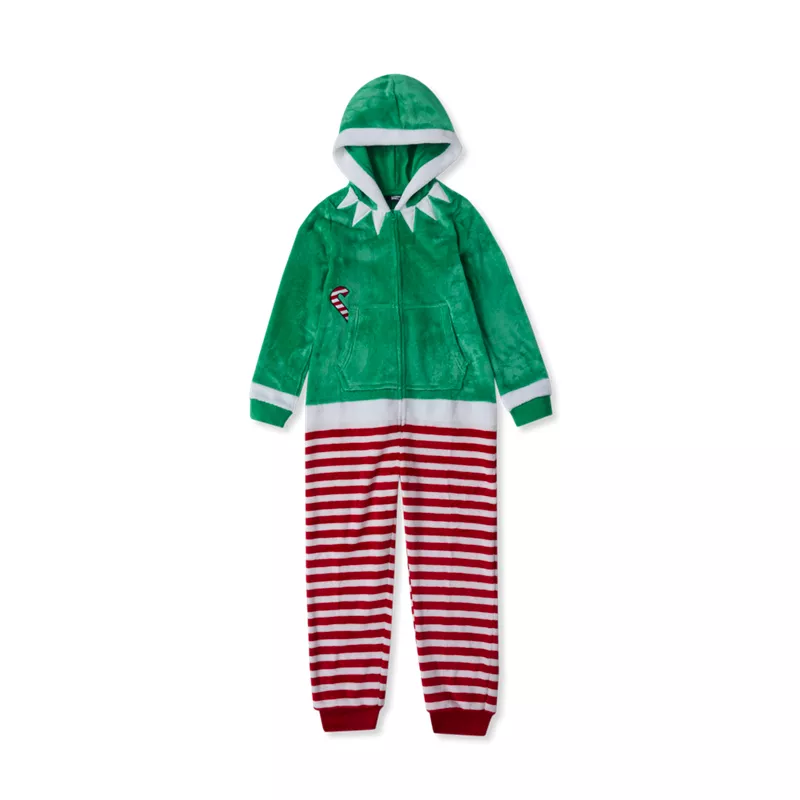 Kids Plush Holiday Onesie, alternative image