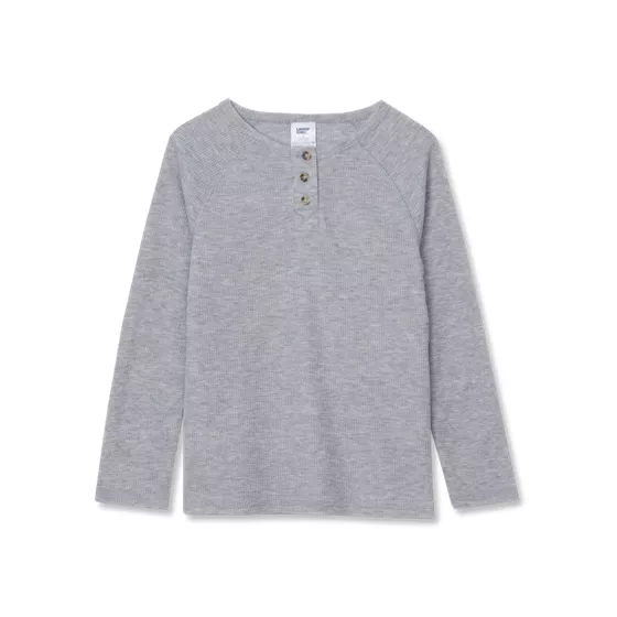 Boys Waffle Pajama Henley - primary