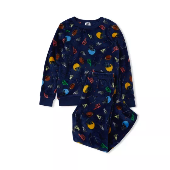 Boys Plush Lounge Pajama Set - primary