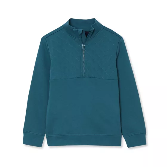 Boys Long Sleeve Fleece Quarter Zip - primary