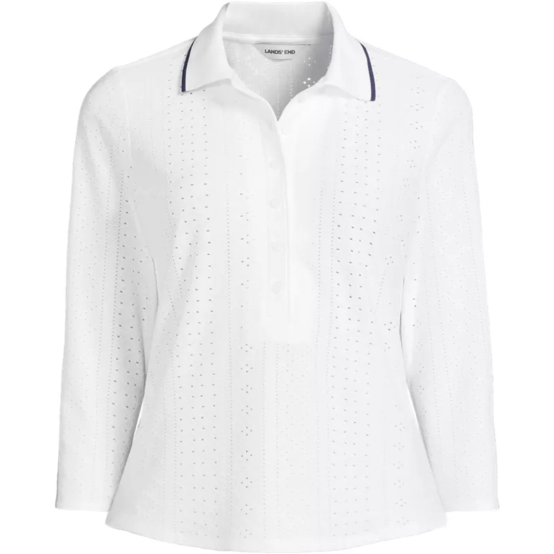 Women's 3/4 Sleeve Sunshade Polo, Front