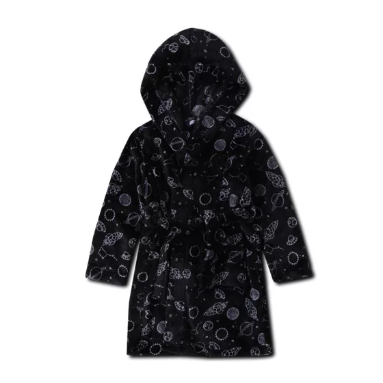 Kids Hooded Fleece Robe - primary