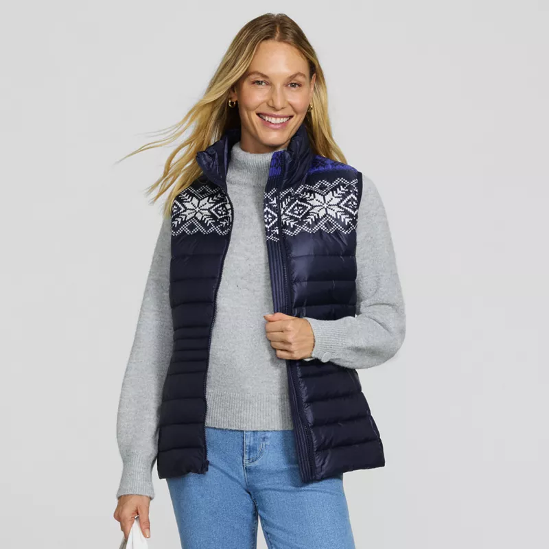 Women's Wanderweight Packable Down Print Vest, alternative image
