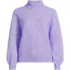 Women's Fuzzy Lurex Turtleneck Lantern Sleeve Sweater, Front