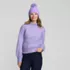 Women's Fuzzy Lurex Turtleneck Lantern Sleeve Sweater, alternative image