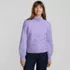 Women's Fuzzy Lurex Turtleneck Lantern Sleeve Sweater, Front