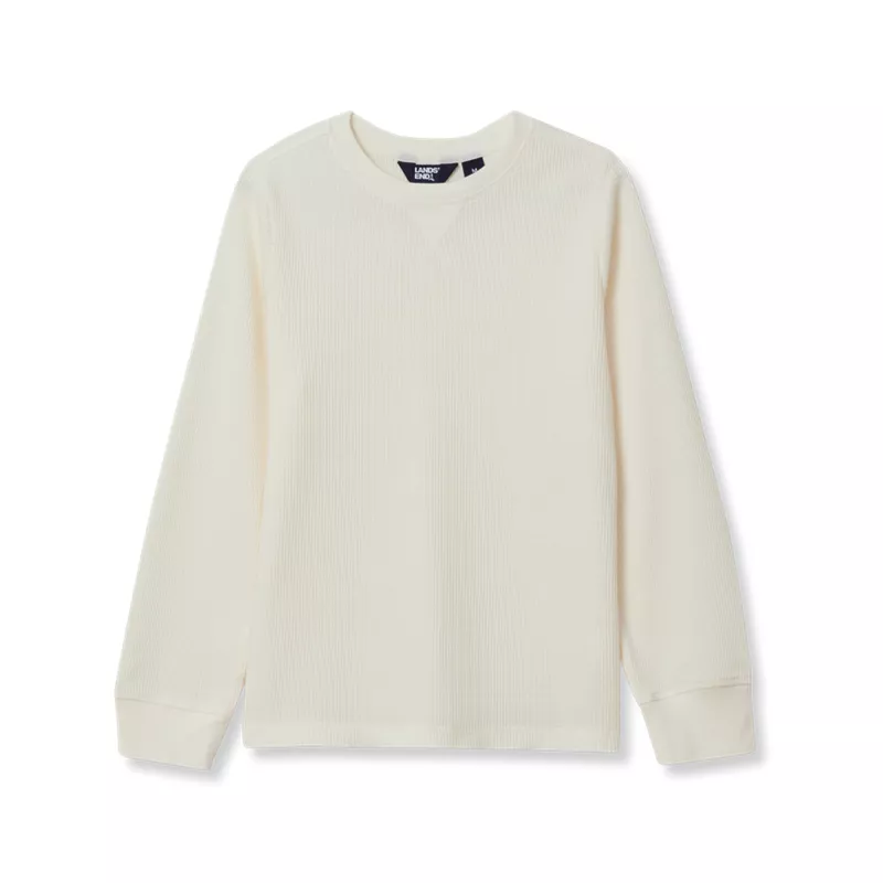 Boys Long Sleeve Waffle Thermal Shirt, alternative image