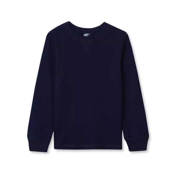 Boys Long Sleeve Waffle Thermal Shirt - primary