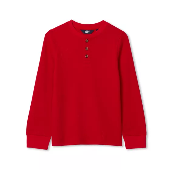 Boys Long Sleeve Thermal Henley - primary