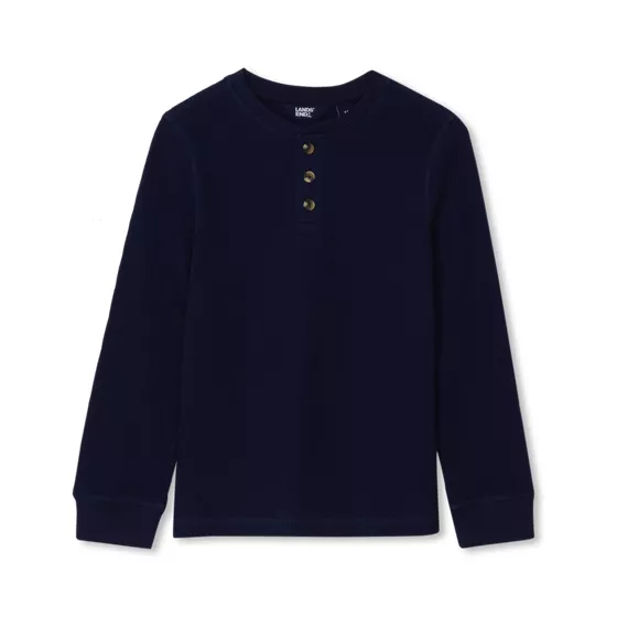 Boys Long Sleeve Thermal Henley - primary